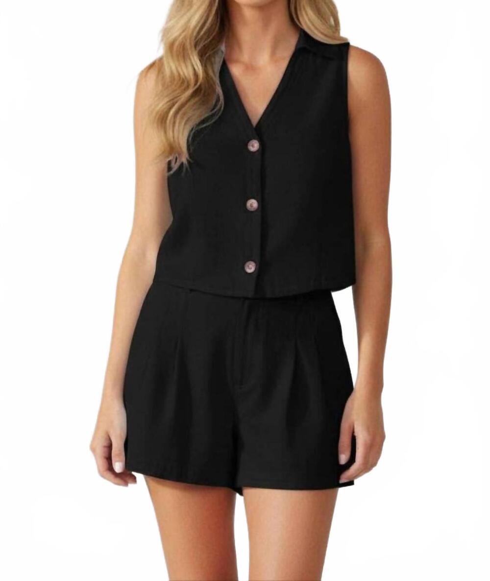 NEW NAKED ZEBRA soft matte cropped vest top in black
